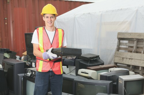 Muck away process illustrating waste collection