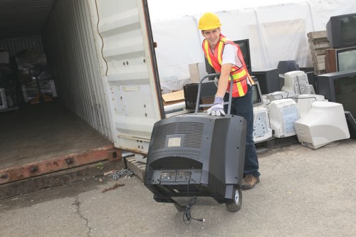 Professional team handling demolition debris removal